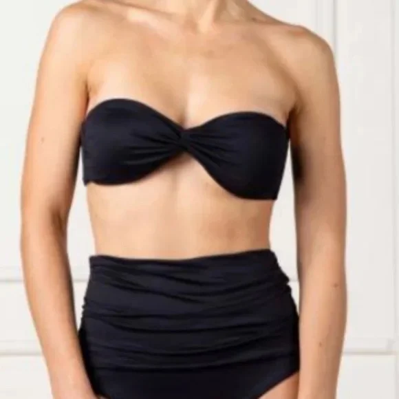 Melissa Odabash
Lyon Black High Waist Bandeau Bikini set - Picture 2 of 7